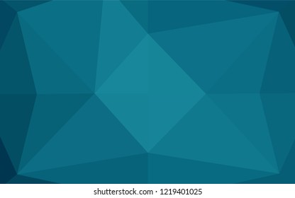 Dark BLUE vector polygonal template. Glitter abstract illustration with an elegant design. Brand new design for your business.