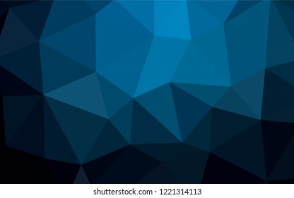 Dark BLUE vector polygonal template. Modern abstract illustration with triangles. A new texture for your web site.