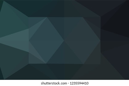 Dark BLUE vector polygonal template. Colorful illustration in abstract style with gradient. A completely new template for your business design.