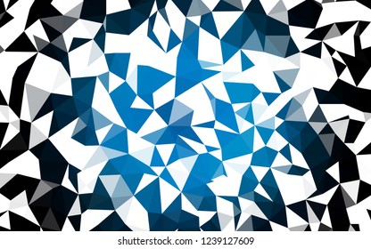 Dark BLUE vector polygonal template. A completely new color illustration in a polygonal style. Brand new style for your business design.