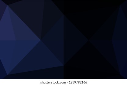 Dark BLUE vector polygonal template. Modern geometrical abstract illustration with gradient. The completely new template can be used for your brand book.