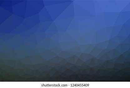 Dark BLUE vector polygonal template. A completely new color illustration in a vague style. A completely new template for your business design.