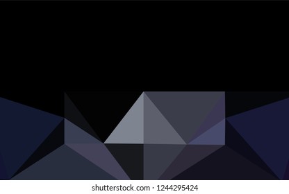 Dark BLUE vector polygonal template. Shining illustration, which consist of triangles. Brand new design for your business.