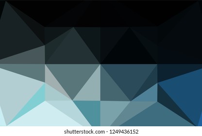 Dark BLUE vector polygonal template. A completely new color illustration in a vague style. A new texture for your design.