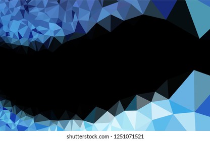 Dark BLUE vector polygonal template. Glitter abstract illustration with an elegant design. The completely new template can be used for your brand book.