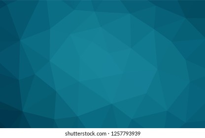 Dark BLUE vector polygonal template. An elegant bright illustration with gradient. Brand new design for your business.