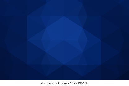 Dark BLUE vector polygonal template. Elegant bright polygonal illustration with gradient. Polygonal design for your web site.