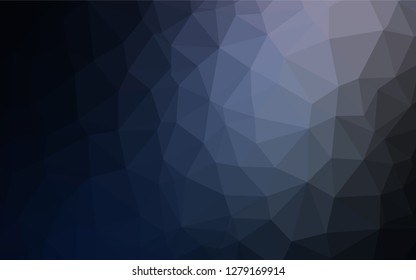 Dark BLUE vector polygonal template. Creative illustration in halftone style with gradient. The polygonal design can be used for your web site.