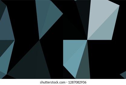 Dark BLUE vector polygonal template. Modern geometrical abstract illustration with gradient. The completely new template can be used for your brand book.