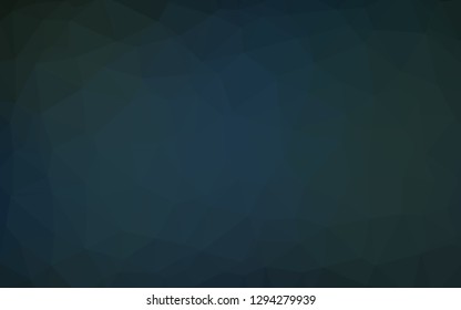 Dark BLUE vector polygonal template. Colorful illustration in Origami style with gradient.  Completely new template for your business design.
