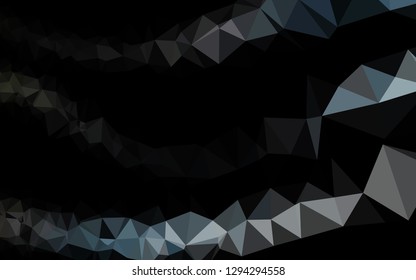 Dark BLUE vector polygonal template. Modern geometrical abstract illustration with gradient. Brand new style for your business design.