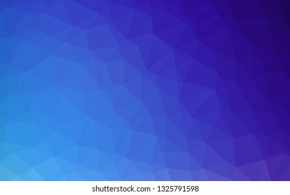 Dark BLUE vector polygonal template. Colorful abstract illustration with gradient. Triangular pattern for your business design.