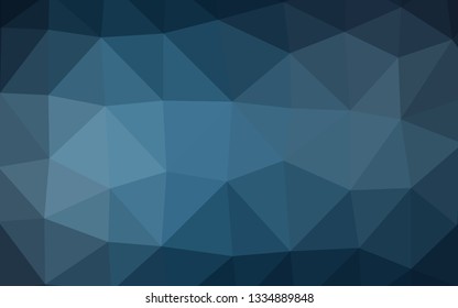 Dark BLUE vector polygonal template. Geometric illustration in Origami style with gradient. Brand new design for your business.