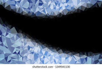 Dark BLUE vector polygonal template. Modern geometrical abstract illustration with gradient. Brand new style for your business design.