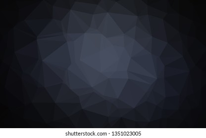 Dark BLUE vector polygonal template. Shining illustration, which consist of triangles. New texture for your design.