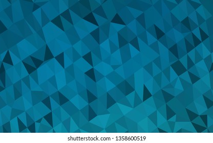 Dark BLUE vector polygonal template. A vague abstract illustration with gradient. Elegant pattern for a brand book.
