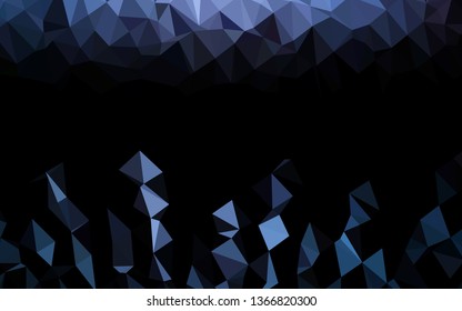 Dark BLUE vector polygonal template. Brand new colorful illustration in with gradient. Textured pattern for background.