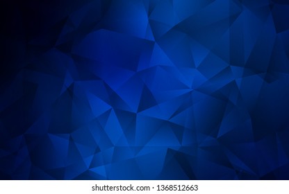 Dark BLUE vector polygonal template. Colorful illustration in polygonal style with gradient. A new texture for your web site.
