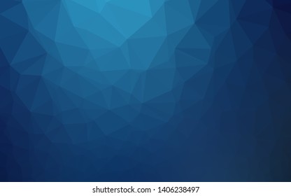 Dark BLUE vector polygonal template. Shining colored illustration in a Brand new style. Brand new style for your business design.