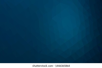 Dark BLUE vector polygonal template. Brand new colorful illustration in with gradient. Brand new style for your business design.