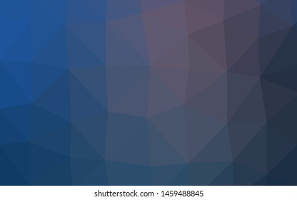 Dark BLUE vector polygonal template. A vague abstract illustration with gradient. Completely new template for your business design.