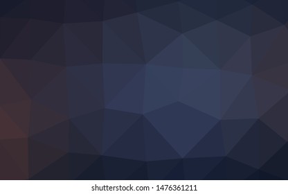 Dark BLUE vector polygonal template. Shining colored illustration in a Brand new style. Brand new design for your business.