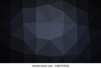 Dark BLUE vector polygonal template. Brand new colorful illustration in with gradient. Template for your brand book.