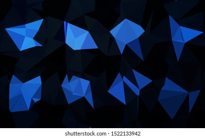 Dark BLUE vector polygonal template. Glitter abstract illustration with an elegant design. Completely new template for your business design.