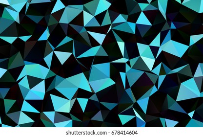 Dark BLUE vector polygonal template. Shining colored illustration in a brand-new style. The textured pattern can be used for background.