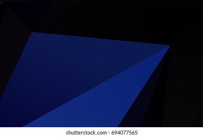Dark BLUE vector polygonal template. Creative geometric illustration in Origami style with gradient. The best triangular design for your business.
