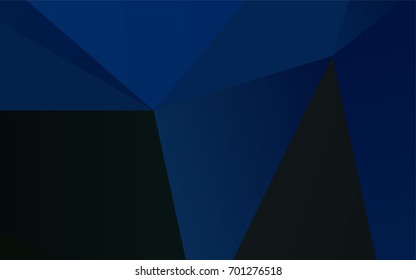 Dark BLUE vector polygonal template. Modern geometrical abstract illustration with gradient. The best triangular design for your business.