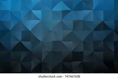Dark BLUE vector polygonal template. A sample with polygonal shapes. Brand-new style for your business design.