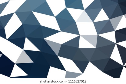Dark BLUE vector polygonal polygonal. A vague abstract illustration with gradient. Brand new design for your business.