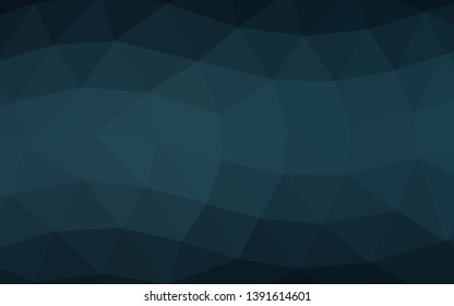 Dark BLUE vector polygonal polygonal. A vague abstract illustration with gradient. Brand new design for your business.