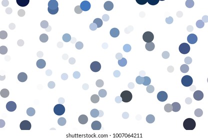 Dark BLUE vector red banner with set of circles, dots. Donuts Background. Creative Design Template. Technological halftone illustration.