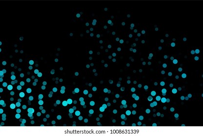 Dark BLUE vector red banner with set of circles, dots. Donuts Background. Creative Design Template. Technological halftone illustration.