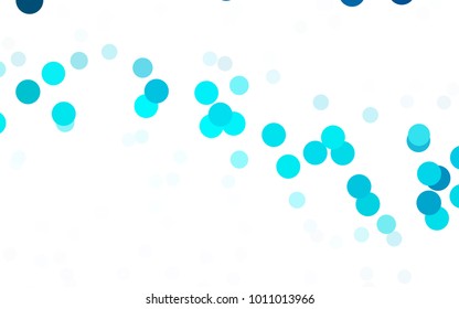 Dark BLUE vector red banner with set of circles, dots. Donuts Background. Creative Design Template. Technological halftone illustration.