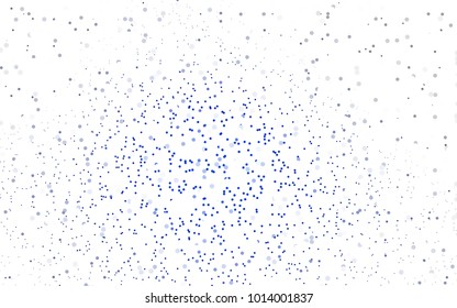 Dark BLUE vector red banner with set of circles, dots. Donuts Background. Creative Design Template. Technological halftone illustration.
