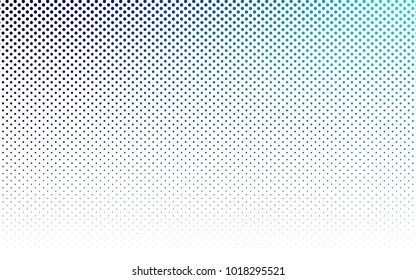 Dark BLUE vector red banner with set of circles, dots. Donuts Background. Creative Design Template. Technological halftone illustration.