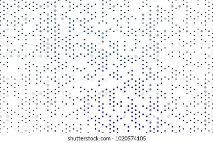 Dark BLUE vector red banner with set of circles, dots. Donuts Background. Creative Design Template. Technological halftone illustration.