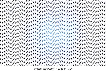 Dark BLUE vector red banner with set of circles, dots. Donuts Background. Creative Design Template. Technological halftone illustration.