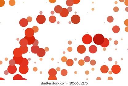 Dark BLUE vector red banner with set of circles, dots. Donuts Background. Creative Design Template. Technological halftone illustration.