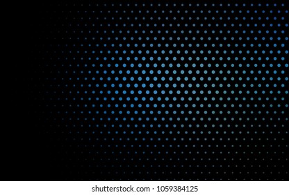 Dark BLUE vector red banner with set of circles, dots. Donuts Background. Creative Design Template. Technological halftone illustration.