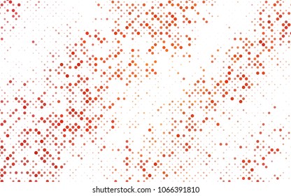 Dark BLUE vector red banner with set of circles, dots. Donuts Background. Creative Design Template. Technological halftone illustration.