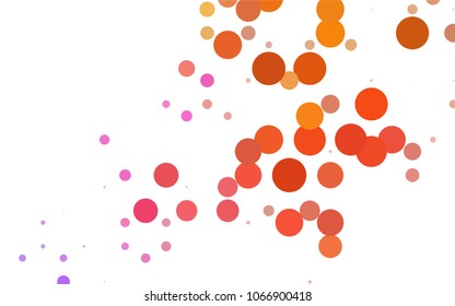 Dark BLUE vector red banner with set of circles, dots. Donuts Background. Creative Design Template. Technological halftone illustration.