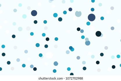 Dark BLUE vector red banner with set of circles, dots. Donuts Background. Creative Design Template. Technological halftone illustration.