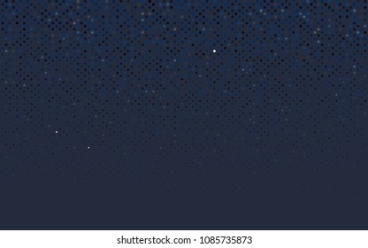 Dark BLUE vector red banner with set of circles, dots. Donuts Background. Creative Design Template. Technological halftone illustration.