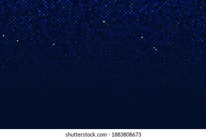 Dark BLUE vector red banner with set of circles, dots. Donuts Background. Creative Design Template. Technological halftone illustration.