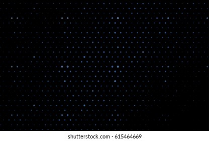 Dark BLUE vector red banner with set of circles, dots. Donuts Background. Creative Design Template. Technological halftone illustration.