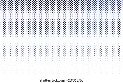 Dark BLUE vector red banner with set of circles, dots. Donuts Background. Creative Design Template. Technological halftone illustration.
